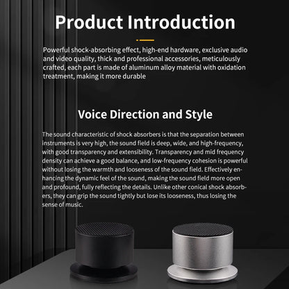 4-Piece Aluminum Audio Amplifier Shock Absorber Feet – HiFi Speaker & CD Player Anti-Vibration Pads