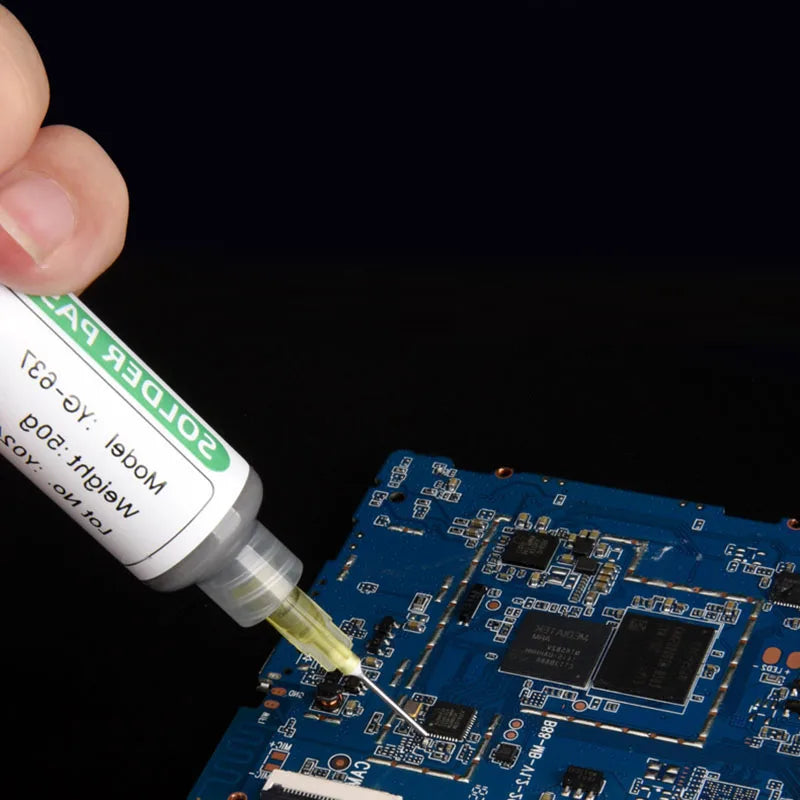 138/183℃ Solder Paste Syringe Flux for SMD BGA IC PCB Repair – Tin Welding Paste with Needle Tube