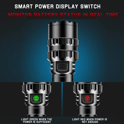 LED Tactical Hunting Flashlight - USB Rechargeable, Waterproof Torch Lamp, Professional Shooting & Night Scout Lights Set