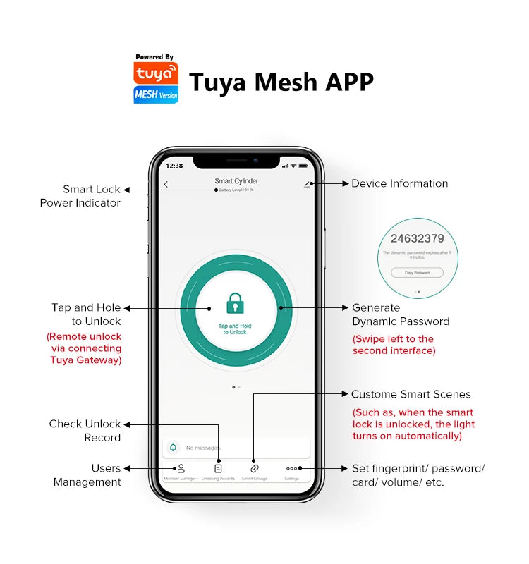YRHAND TTLock Wifi Security Box – Smart Digital Fingerprint Lock with Password & Tuya App for Portable Protection