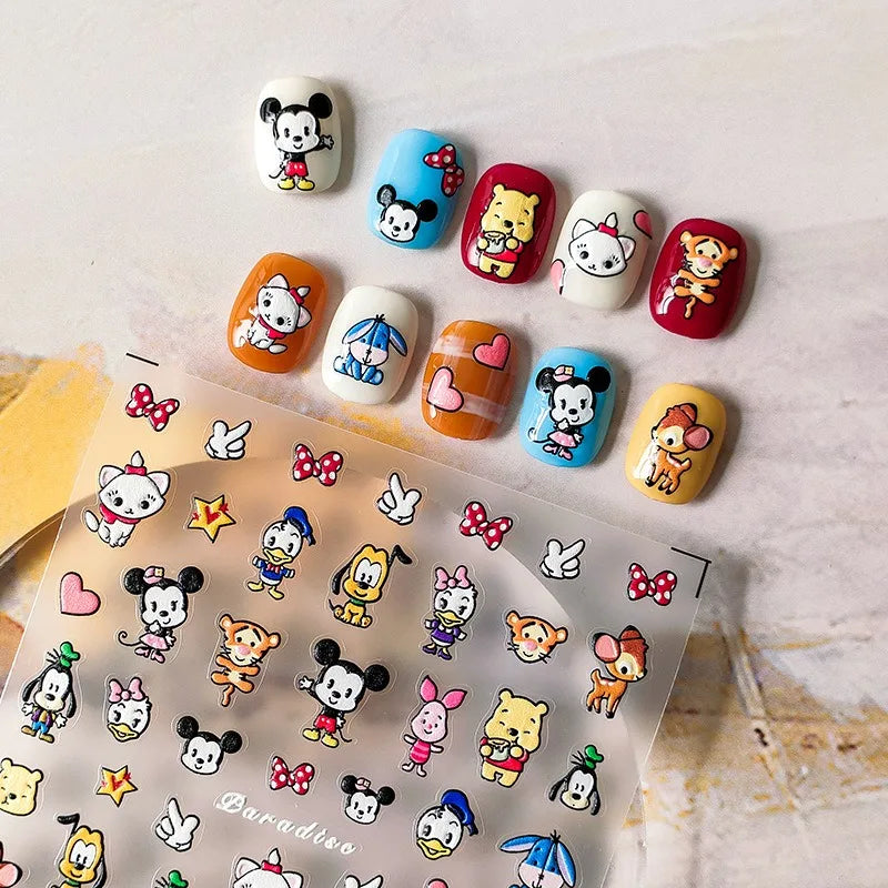 Cute Snoopy 5D Nail Stickers – Cartoon Anime Nail Art Decoration