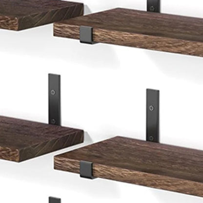 5-Layer Floating Wall Shelf – Strong Bearing Capacity Organizer with Iron Frame and Mounting Hardware