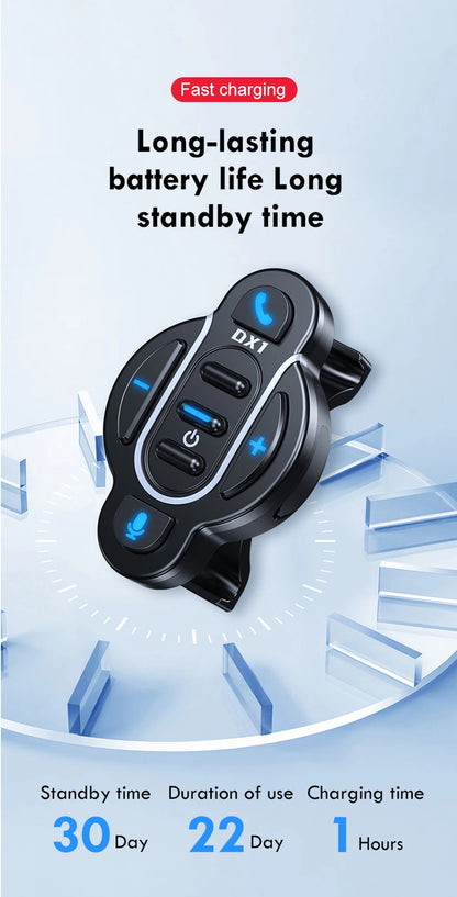 Universal Smart Bluetooth 5.4 Remote Control - Waterproof Wireless Media Controller for Motorcycle Helmet & Bike Handlebar