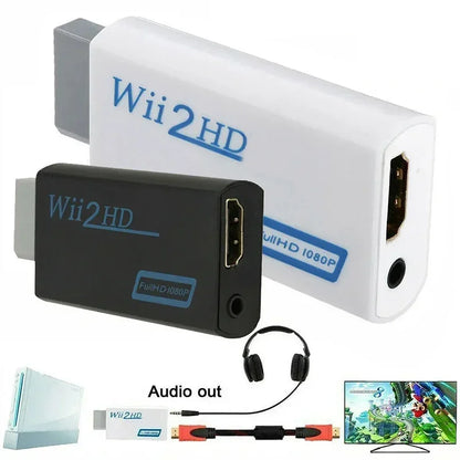 Full HD 1080P Wii to HDMI Converter Adapter – Wii2HDMI with 3.5mm Audio for PC & HDTV Display