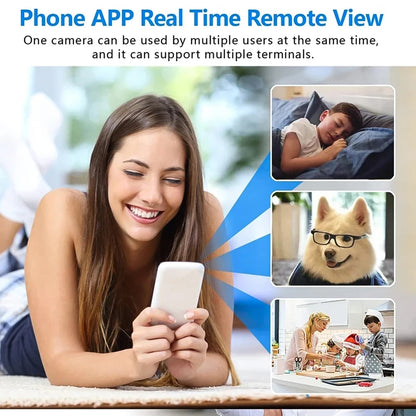 4K HD Mini Wireless WiFi Camera – 5X Zoom, Motion Detection, Remote Viewing, 120° Live Streaming Nanny DIY Camera