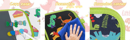 Erasable Doodle Book for Kids – Reusable Drawing Pad with 12 Watercolor Pens, Preschool Painting & Writing Set