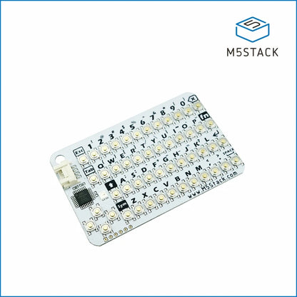 M5Stack Official CardKB v1.1 Mini 50-Key QWERTY Keyboard - ATMega8A MCU, I2C, RGB LED, Programmable for UIFlow