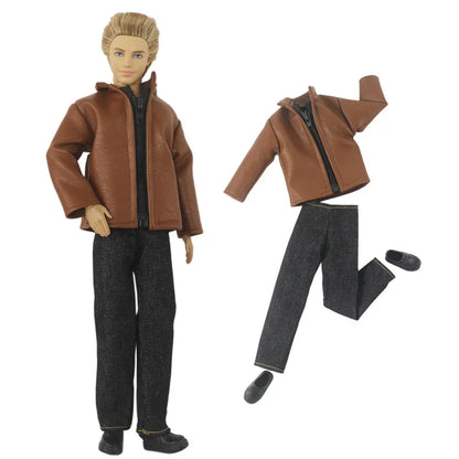 1 Set 12" Ken Doll Clothes — Leather Outfit with Multiple Styles to Choose From