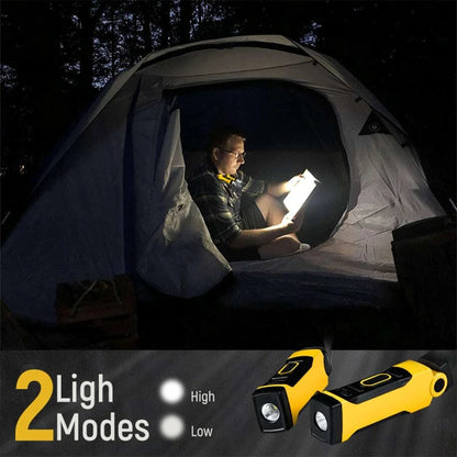 Rechargeable LED Neck Light Book Light - 2 Brightness Levels, Bendable Arms for Reading, Camping, Repairing