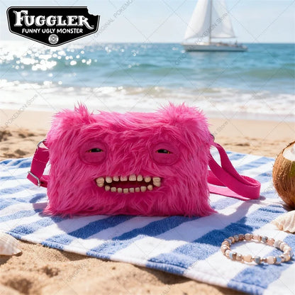 Original Fuggler Ugly Teeth Monster Plush Crossbody Bag – Kawaii Screech Mr. Buttons Shoulder Doll Gift