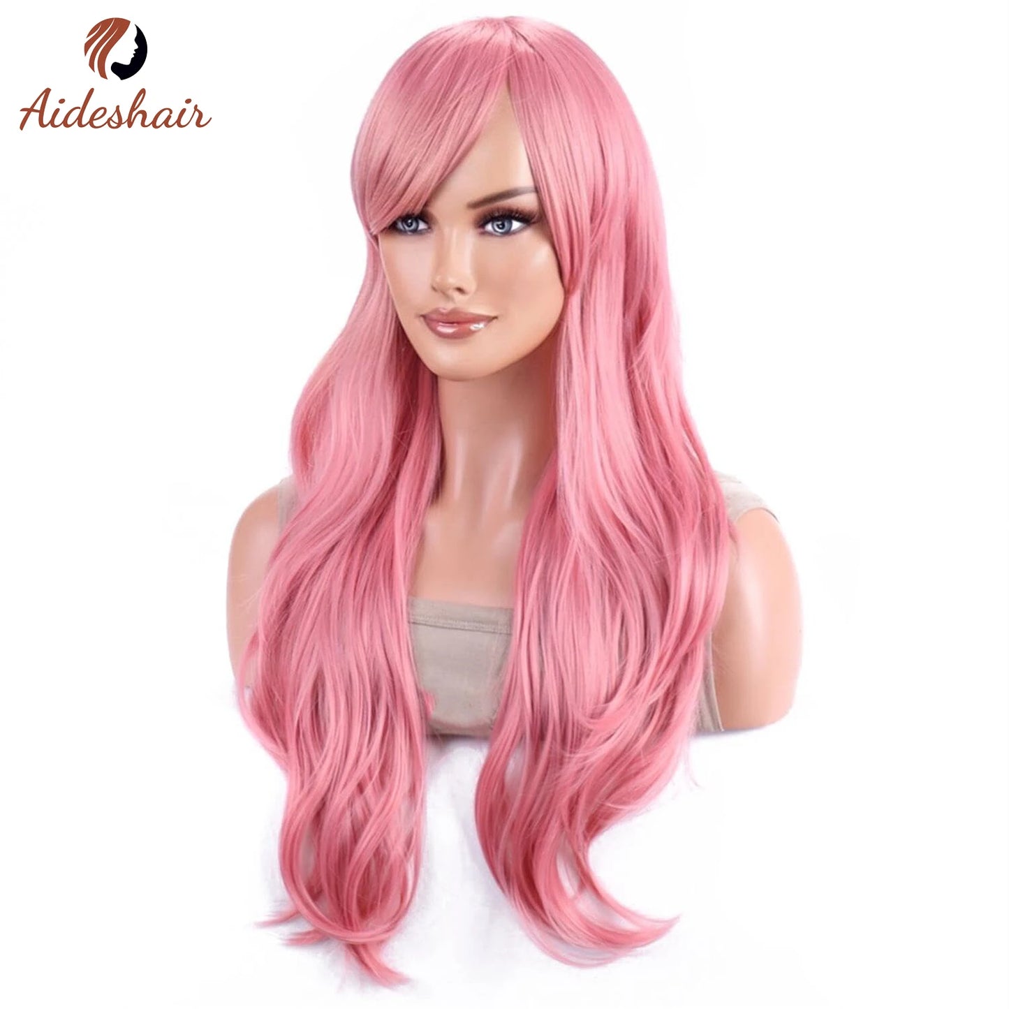 Aideshair Fashion Wigs 28" 70cm Long Wavy Curly Hair: Heat Resistant Cosplay Wig for Women - Includes Free Wig Cap