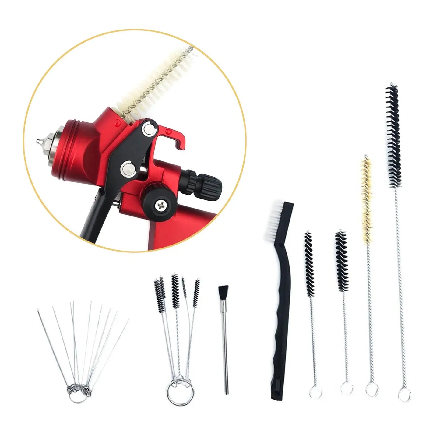 Airbrush Cleaning Kit with Cleaner Brush – For Equipment, Auto Parts & Thin Tube Cleaning