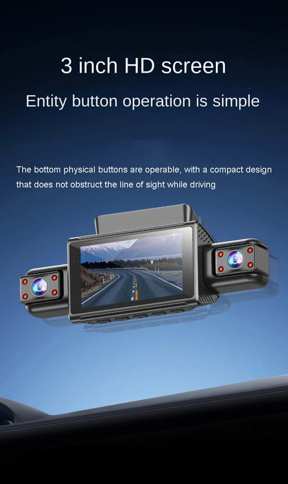 4 Channel Hidden Tachograph 4K Ultra HD Mini Dash Cam – Four Cameras with Rear View DVR, 24H Parking Monitor, BlackBox Video Recorder