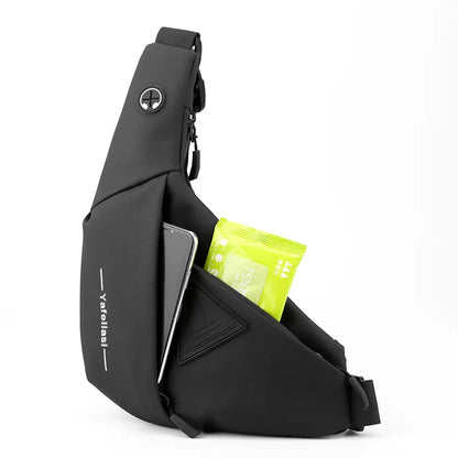 Men's Sling Chest Bag | Small Shoulder Messenger | Anti-Theft Mini Travel Crossbody | Mobile Phone Holder