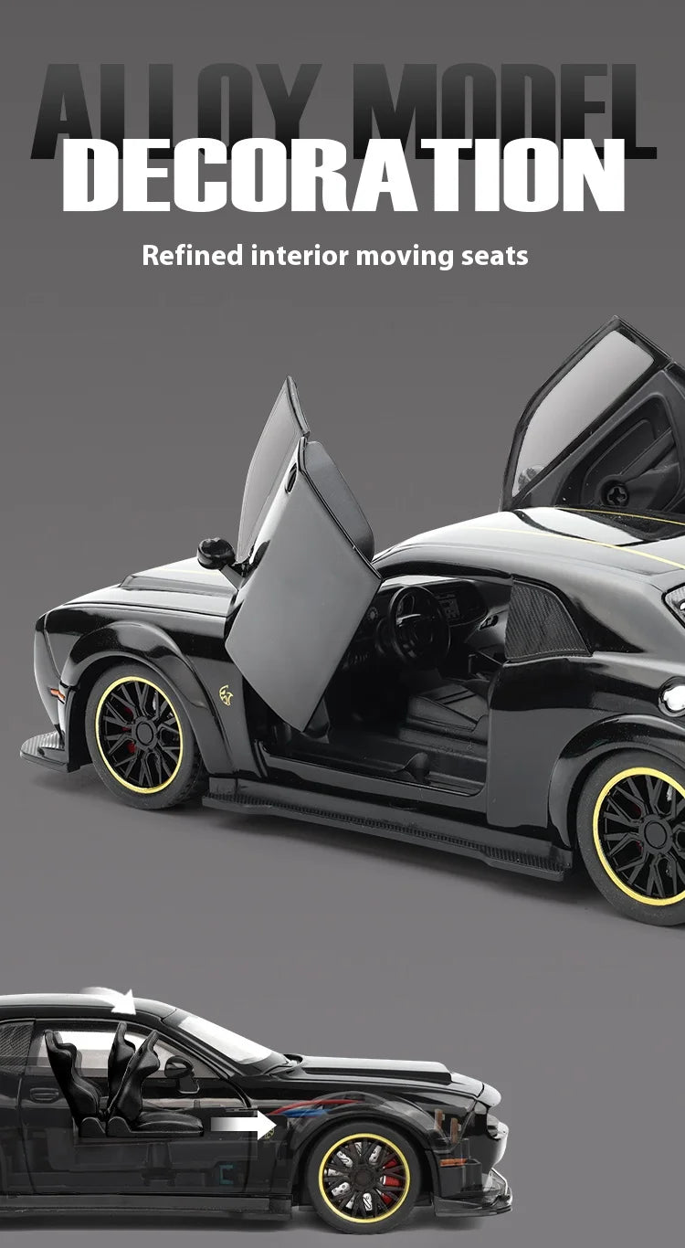 1:32 Dodge Challenger SRT Hellcat Redeye Diecast Model – V8 Alloy Metal American Muscle Sports Car Collectible