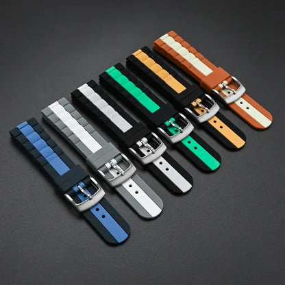 Strap for Swatch X Blancpain Five Oceans – High Tensile Sport Waterproof Silicone Watch Band, 22mm for Men & Women, Fifty Fathoms