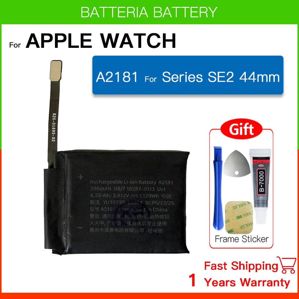 New Genuine Replacement Battery for Apple Watch Series SE 4/5/6 – 40mm/44mm, Includes Free Tools