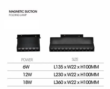 LED Magnetic Track Light Grille, Modern Embedded Flexible Linear Flood Lamp, DC48V Ceiling Spotlight for Indoor Living