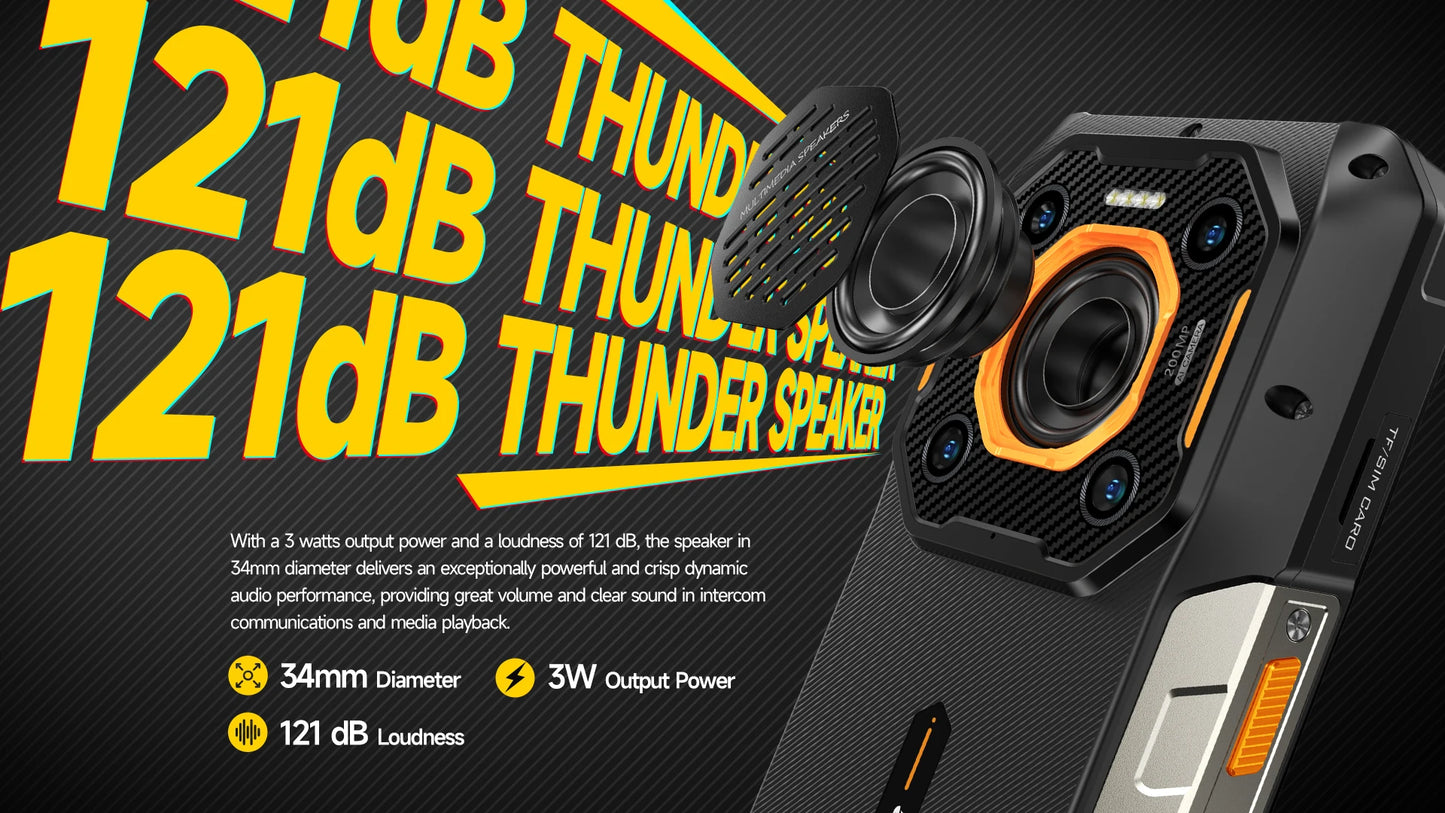 Ulefone Armor 26 Ultra 5G Rugged Waterproof Smartphone - 120W Fast Charging, 15600mAh, 200MP+64MP, 24GB+512GB, NFC