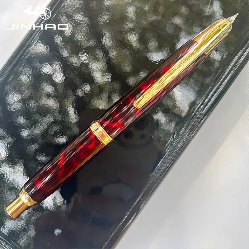 JINHAO Metal Fountain Pen – 10 Brand New Retractable Fine Nibs with Ink Converter