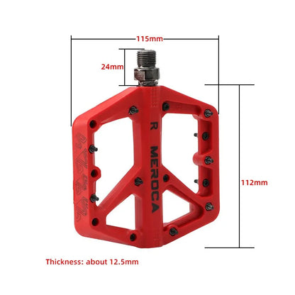Ultralight Nylon Fiber Bicycle Pedals with Du Bearing - Widened Design for BMX & MTB - High-Quality Bike Pedal Accessories