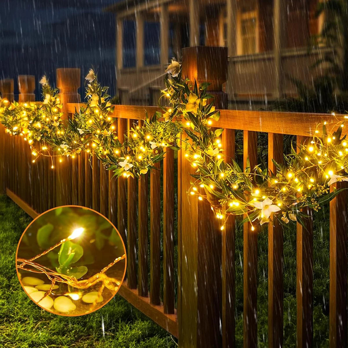 Cluster Firecracker String Lights – 6M-50M LED Fairy Lights for Christmas Tree, Wedding, Party & New Year Decoration