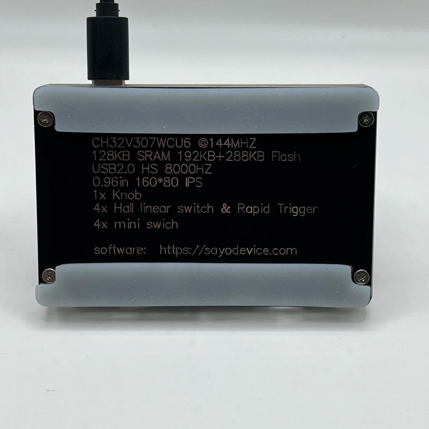 SayoDevice O3C++ OSU Keyboard | 4+4 Keys with OUTEMU Magnetic Pink Switches, Rapid Trigger, Knob & Screen, Copy Shortcut