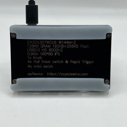 SayoDevice O3C++ OSU Keyboard | 4+4 Keys with OUTEMU Magnetic Pink Switches, Rapid Trigger, Knob & Screen, Copy Shortcut