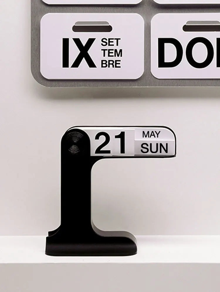 INS Design Desktop Flipping Calendar 2025-2024 – Creative Modern Office & Living Room Decor