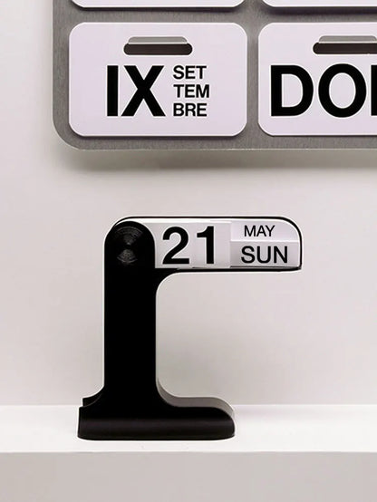 INS Design Desktop Flipping Calendar 2025-2024 – Creative Modern Office & Living Room Decor