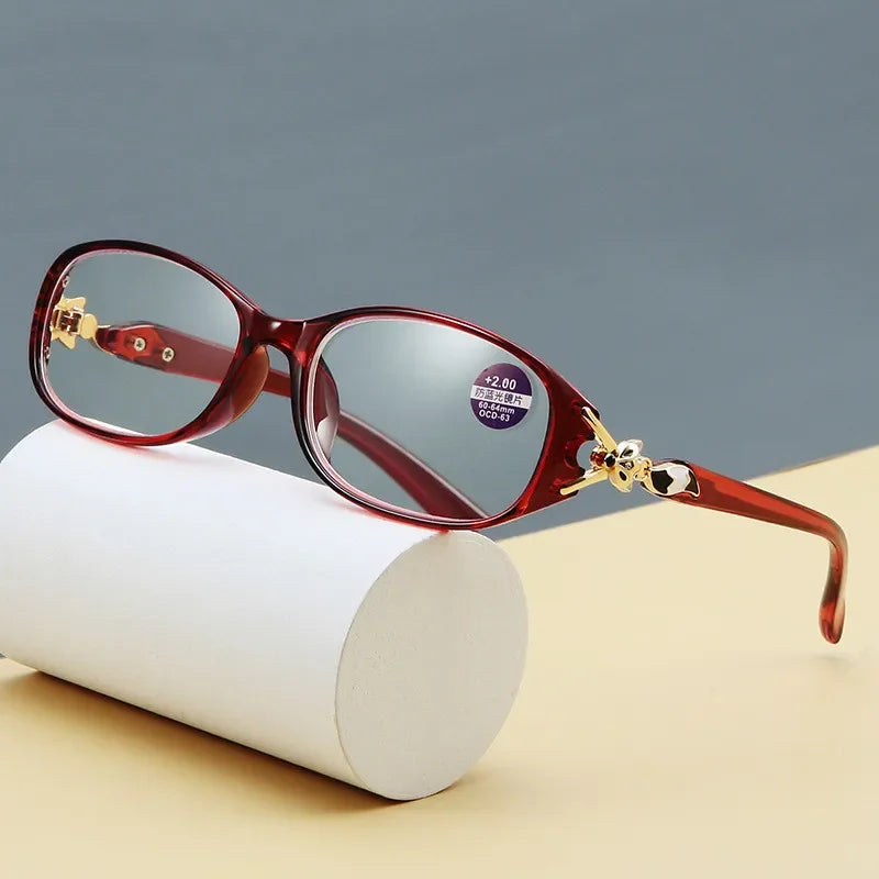 Women's Fox Anti-Blue Light Reading Glasses – Fashion Presbyopic Eyewear +1.0 to +4.0 Computer Prescription Glasses