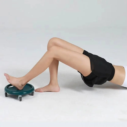 Noiseless 4-Wheel Abdominal Roller – Multifunctional Muscle Trainer with Handles for Gym & Home