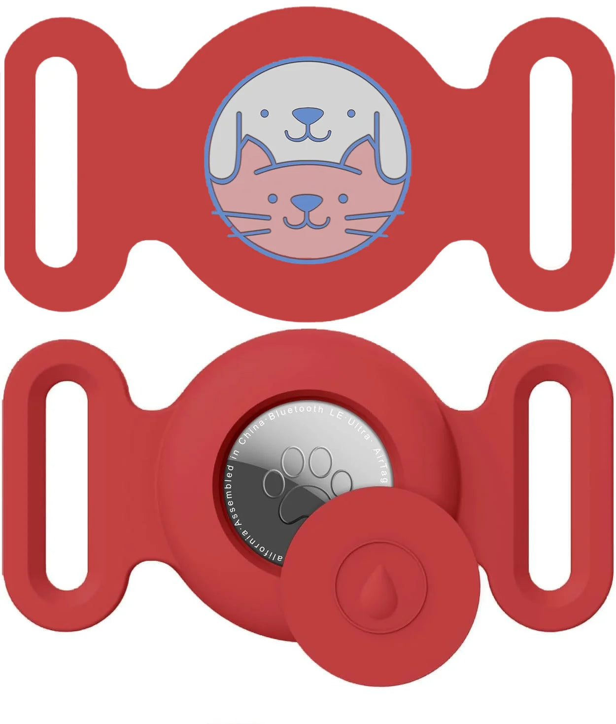 Airtag Dog Collar Holder – Silicone Protective Case for Apple AirTag, Full Body Cover Fits All Collar Sizes