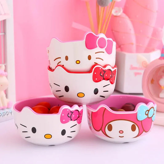 Sanrio Hello Kitty Cartoon Soup Bowl – Cute Anti-Drop Kitchen Tableware, Creative Instant Noodle Bowl Accessory