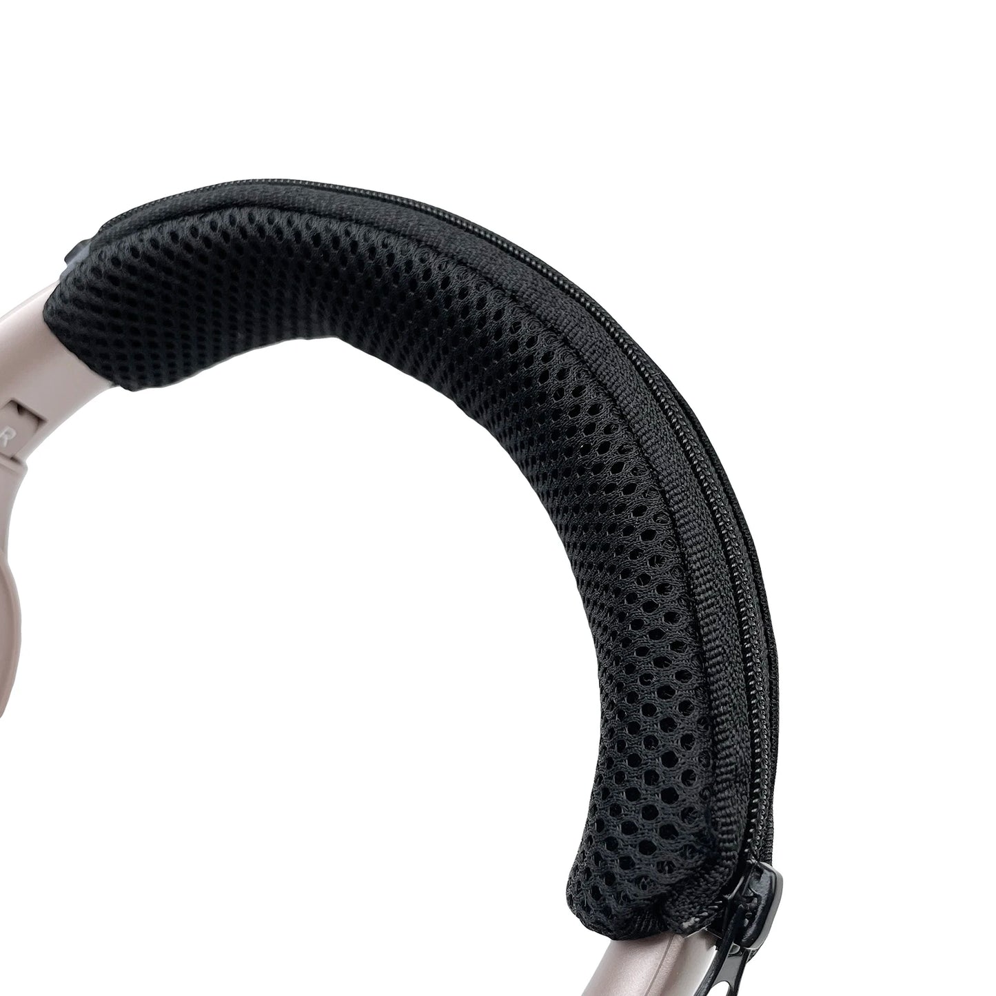 Realhigh Headband Cover: Breathable Mesh Cloth Zipper for Anker Soundcore Life Q10/Q20/Q30/Q35BT Headphones - Head Beam Protection