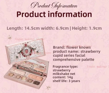 Flower Knows Moonlight Mermaid Eyeshadow Palette – 5-Color Matte, Shimmer & Glitter Waterproof Eye Shadow