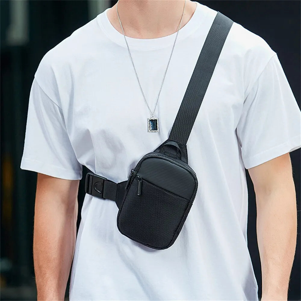 Trendy Men's Oxford Cloth Shoulder Bag | Casual Crossbody Single Shoulder Bag | Diagonal Day Tide Small Square Bag