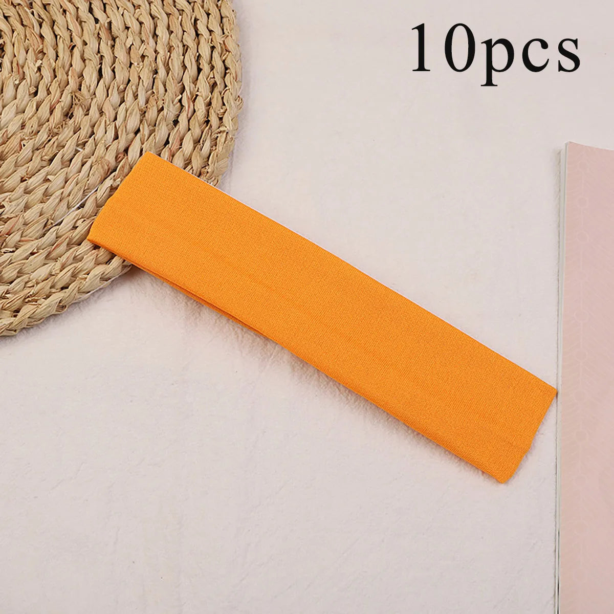 10 Pcs Elastic Hair Bands - Solid Color Fashion Headbands for Women, Sports, Running, Fitness, Yoga & Makeup Accessories