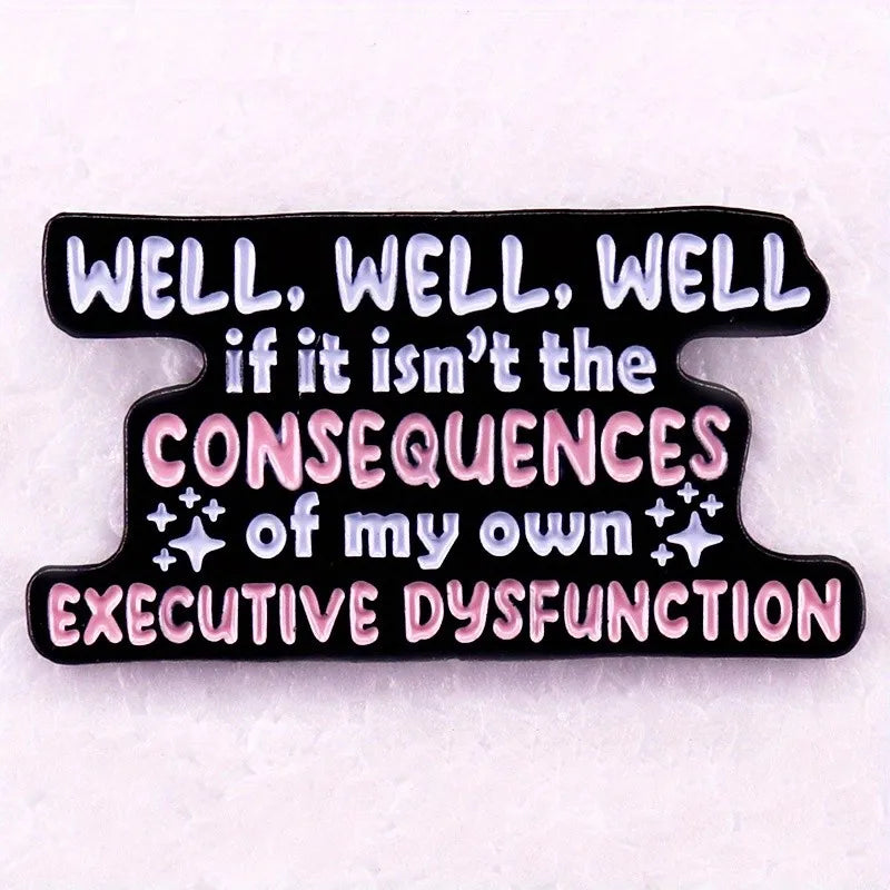 "I Survived Another Meeting" Enamel Pin – Funny English Letter Badge Lapel Pin