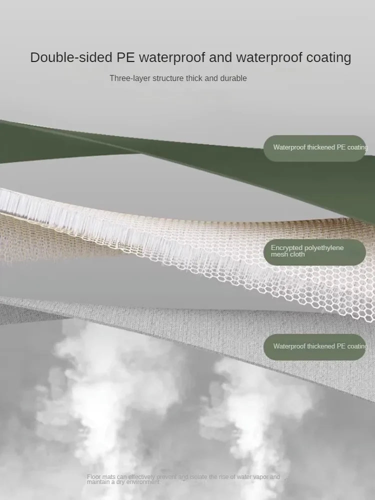 Outdoor Waterproof Camping Mat: Thick Picnic Beach Floor Cloth - Moistureproof Under-Tent Mat, Portable Equipment for All-Weather Adventures