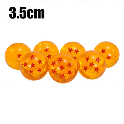 Dragon Ball Z 1:1 7-Star Crystal Balls Set — Orange & Blue Shenron Dragon PVC Figures, Complete Collectible Set