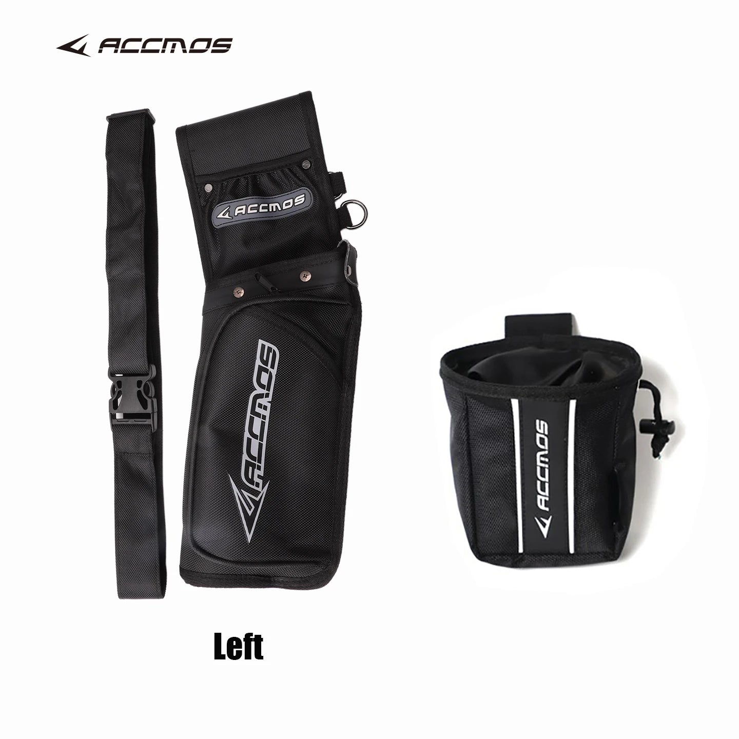 ACCMOS Right/Left Hand Arrow Quiver – Recurve & Compound Bow Holder for Hunting & Shooting