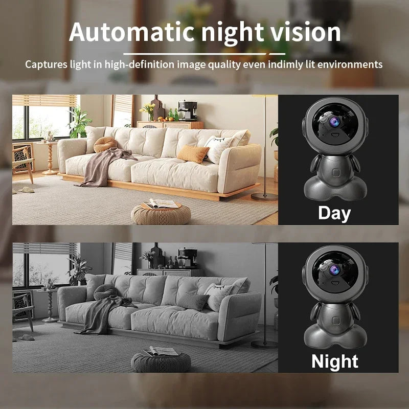 8MP WiFi Security Camera - Indoor HD PTZ Smart Home Surveillance with Auto Tracking, Night Vision & Baby/Pet Monitor