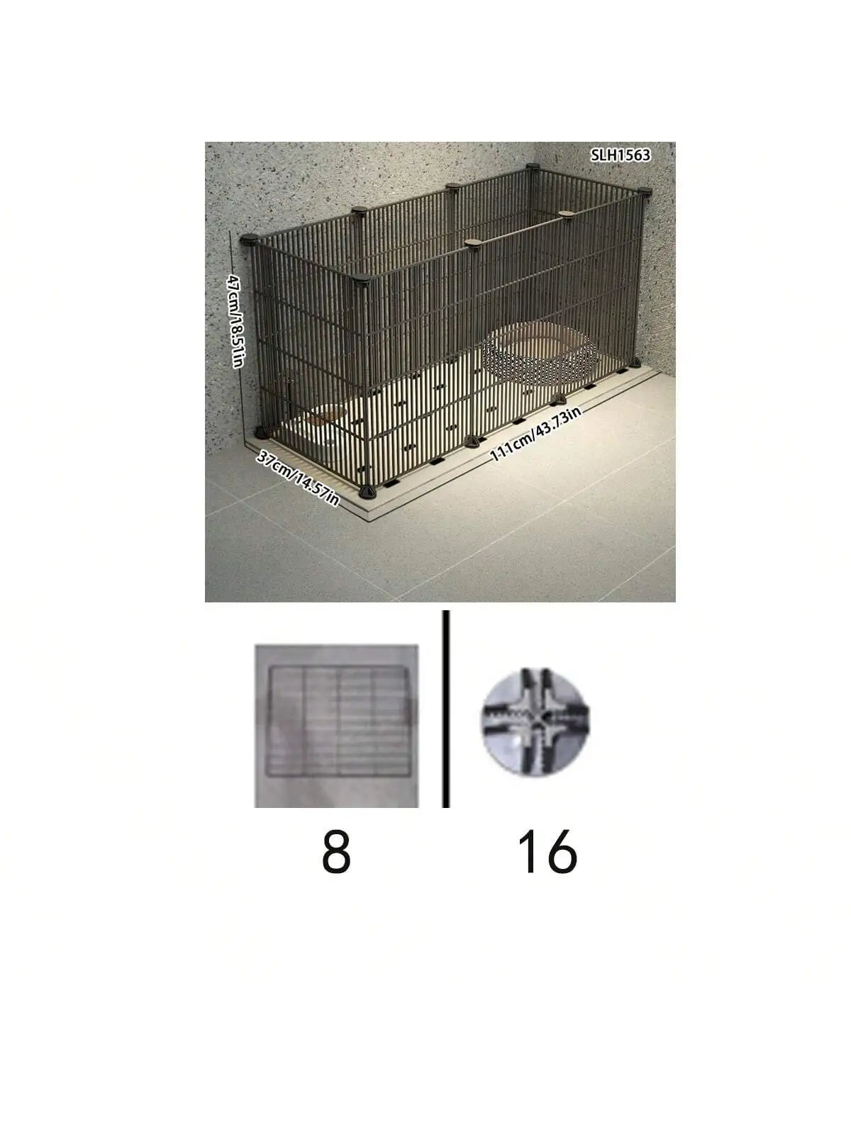 Indoor Pet Enclosure — No Assembly Teddy Fence with Tight Mesh, Escape-Proof Small Dog & Puppy Cage