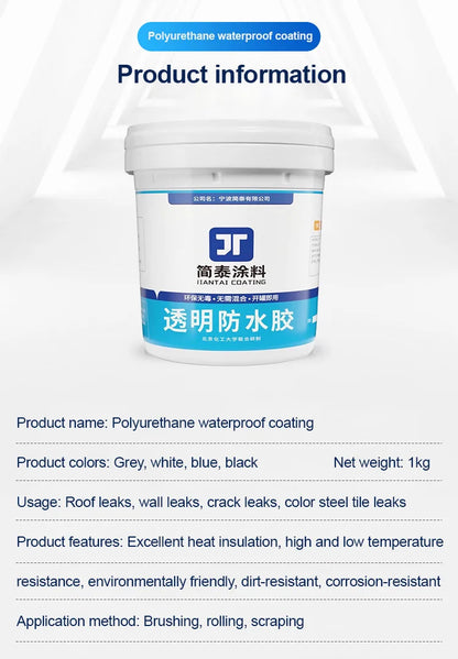 Waterborne Polyurethane Roof Waterproofing – Water-Based Leak Trapper for Roof Protection