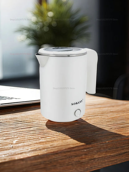 500ML Stainless Steel Portable Electric Kettle — Travel Water Boiler Pot for Hotel, Home, Kitchen, Tea, and Coffee
