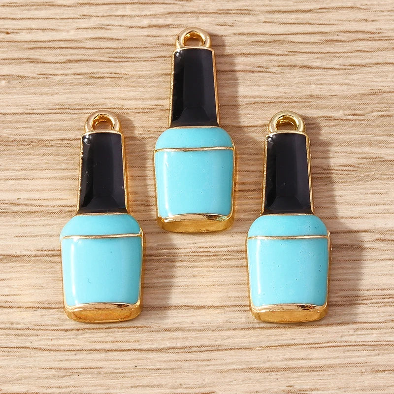 10PCS Cute Enamel Lips & Lipstick Charms – Pendants for Jewelry Making, Earrings, Necklaces & Bracelets DIY Crafts
