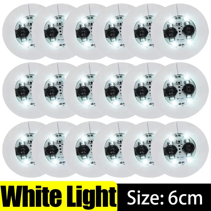 LED Luminous Cup Stickers — 6cm Bottle & Glass Coaster Lights for Bar, KTV, Wedding, Party Decoration (1/50PCS)