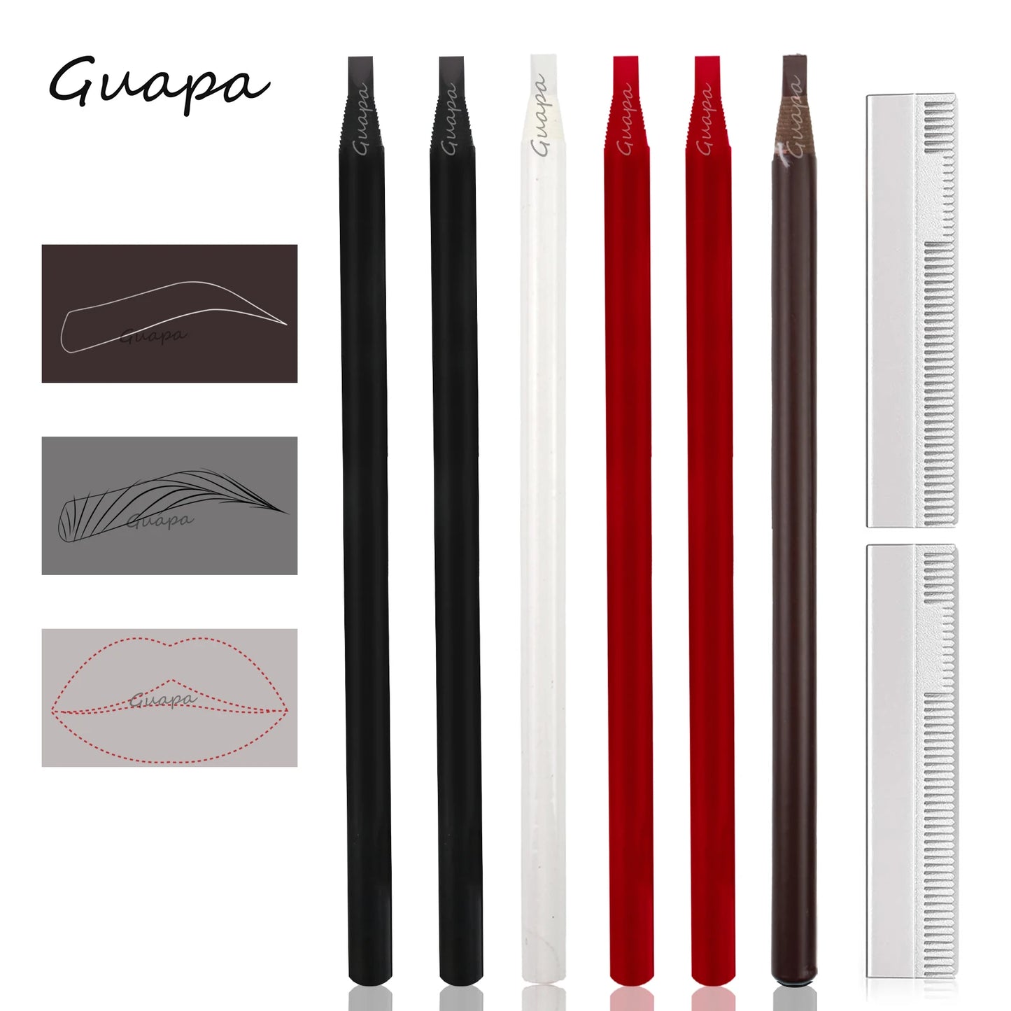 Microblading Brow & Lip Pencil Set – Mapping, Filling, and Outlining Permanent Makeup Kit