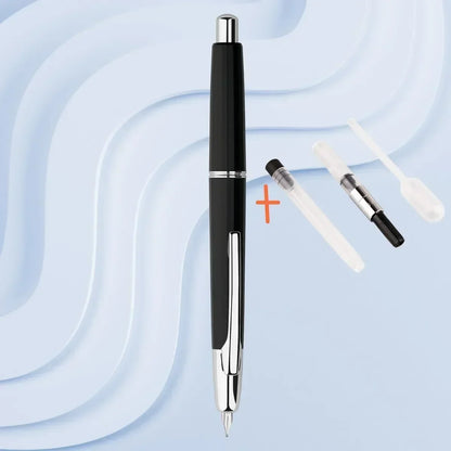 MAJOHN A2 Press Fountain Pen - Retractable EF Nib 0.4mm Resin Ink Pen with Converter, Lighter than A1, Perfect for Writing and Christmas Gift